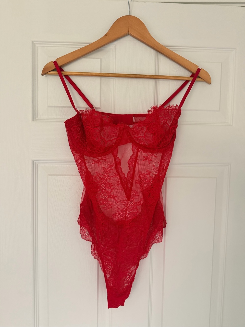 Victoria’s Secret Red Lace Teddy 34B